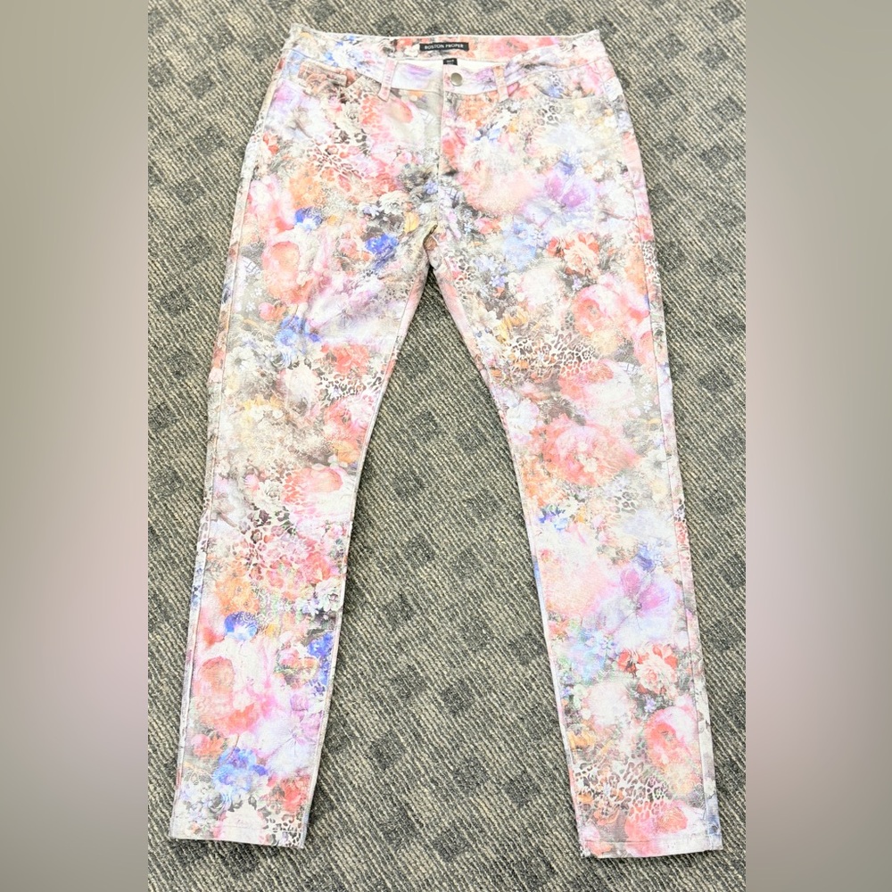 Boston‎ Proper Multicolor Floral Jeans